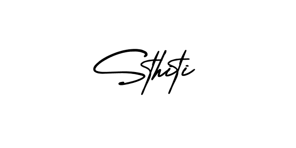 It looks lik you need a new signature style for name Sthiti. Design unique handwritten (AmerikaSignatureDemo-Regular) signature with our free signature maker in just a few clicks. Sthiti signature style 3 images and pictures png