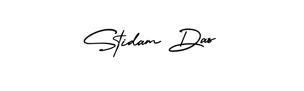 Create a beautiful signature design for name Stidam Das. With this signature (AmerikaSignatureDemo-Regular) fonts, you can make a handwritten signature for free. Stidam Das signature style 3 images and pictures png