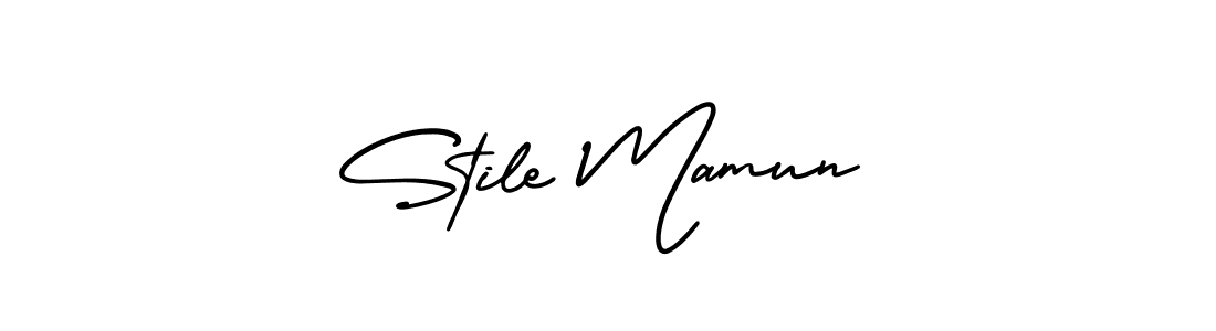 Use a signature maker to create a handwritten signature online. With this signature software, you can design (AmerikaSignatureDemo-Regular) your own signature for name Stile Mamun. Stile Mamun signature style 3 images and pictures png
