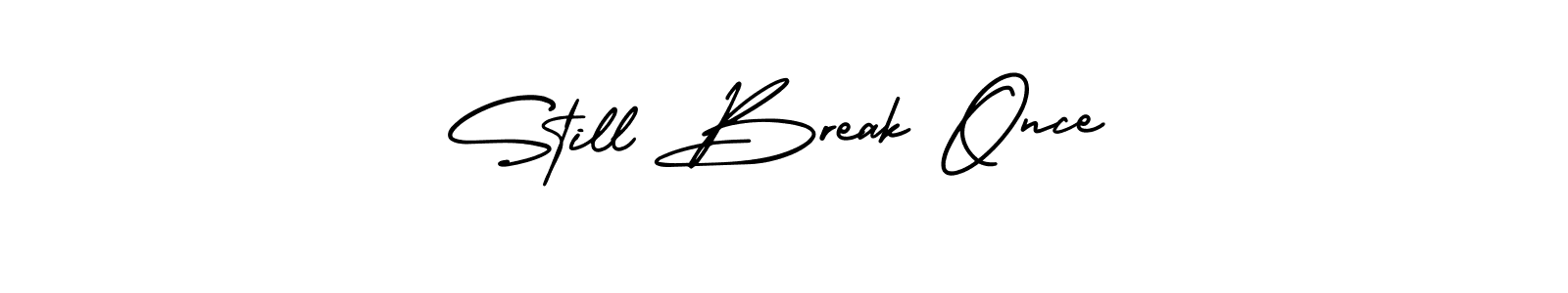 How to make Still Break Once name signature. Use AmerikaSignatureDemo-Regular style for creating short signs online. This is the latest handwritten sign. Still Break Once signature style 3 images and pictures png