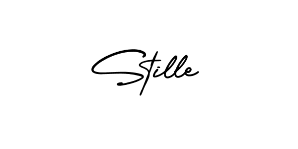 Create a beautiful signature design for name Stille. With this signature (AmerikaSignatureDemo-Regular) fonts, you can make a handwritten signature for free. Stille signature style 3 images and pictures png