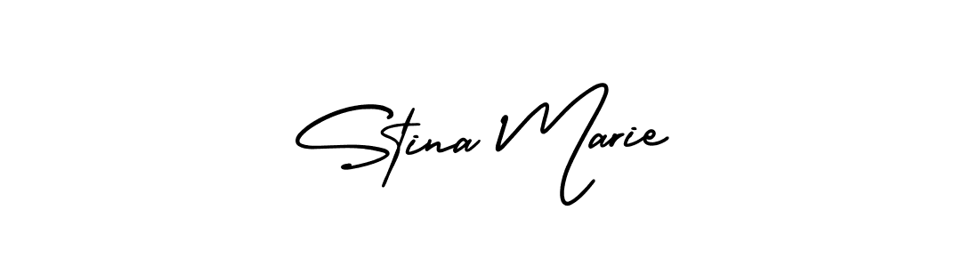How to Draw Stina Marie signature style? AmerikaSignatureDemo-Regular is a latest design signature styles for name Stina Marie. Stina Marie signature style 3 images and pictures png