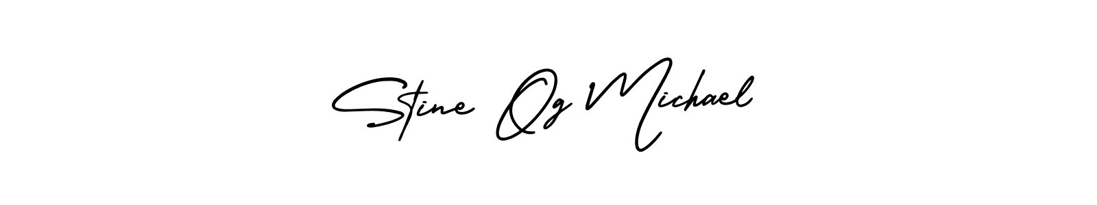 Design your own signature with our free online signature maker. With this signature software, you can create a handwritten (AmerikaSignatureDemo-Regular) signature for name Stine Og Michael. Stine Og Michael signature style 3 images and pictures png