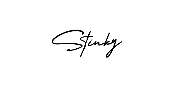 How to make Stinky name signature. Use AmerikaSignatureDemo-Regular style for creating short signs online. This is the latest handwritten sign. Stinky signature style 3 images and pictures png