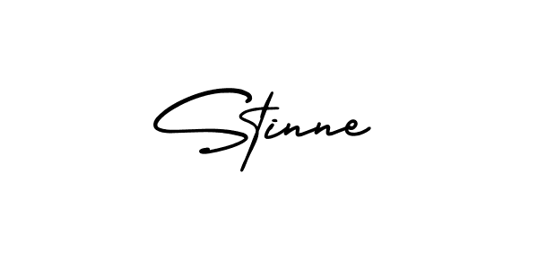 How to make Stinne name signature. Use AmerikaSignatureDemo-Regular style for creating short signs online. This is the latest handwritten sign. Stinne signature style 3 images and pictures png