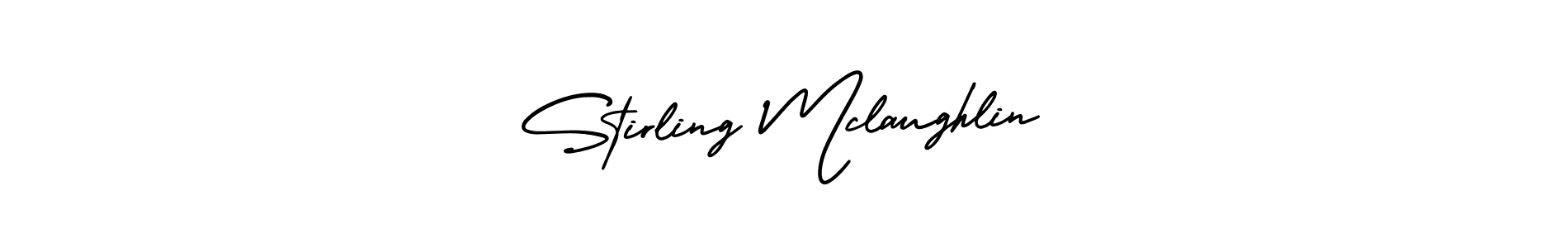 Stirling Mclaughlin stylish signature style. Best Handwritten Sign (AmerikaSignatureDemo-Regular) for my name. Handwritten Signature Collection Ideas for my name Stirling Mclaughlin. Stirling Mclaughlin signature style 3 images and pictures png