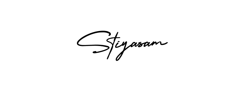Use a signature maker to create a handwritten signature online. With this signature software, you can design (AmerikaSignatureDemo-Regular) your own signature for name Stiyasam. Stiyasam signature style 3 images and pictures png
