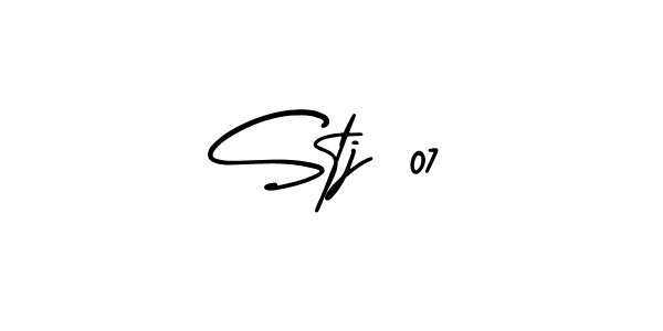 This is the best signature style for the Stj 07 name. Also you like these signature font (AmerikaSignatureDemo-Regular). Mix name signature. Stj 07 signature style 3 images and pictures png