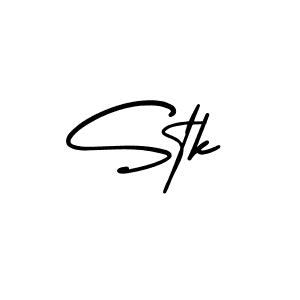 Create a beautiful signature design for name Stk. With this signature (AmerikaSignatureDemo-Regular) fonts, you can make a handwritten signature for free. Stk signature style 3 images and pictures png