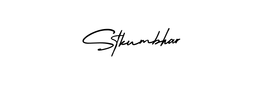 How to make Stkumbhar signature? AmerikaSignatureDemo-Regular is a professional autograph style. Create handwritten signature for Stkumbhar name. Stkumbhar signature style 3 images and pictures png