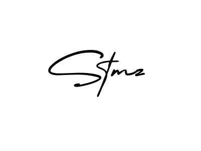 The best way (AmerikaSignatureDemo-Regular) to make a short signature is to pick only two or three words in your name. The name Stmz include a total of six letters. For converting this name. Stmz signature style 3 images and pictures png