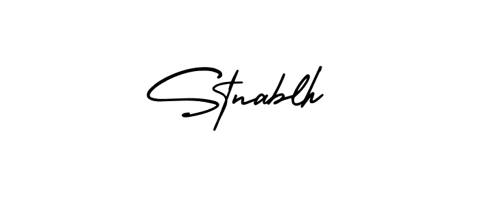 How to make Stnablh name signature. Use AmerikaSignatureDemo-Regular style for creating short signs online. This is the latest handwritten sign. Stnablh signature style 3 images and pictures png