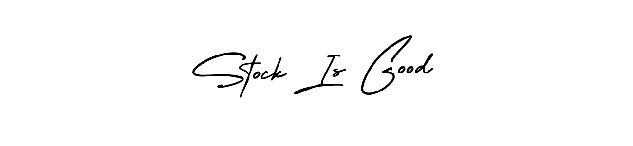 Use a signature maker to create a handwritten signature online. With this signature software, you can design (AmerikaSignatureDemo-Regular) your own signature for name Stock Is Good. Stock Is Good signature style 3 images and pictures png