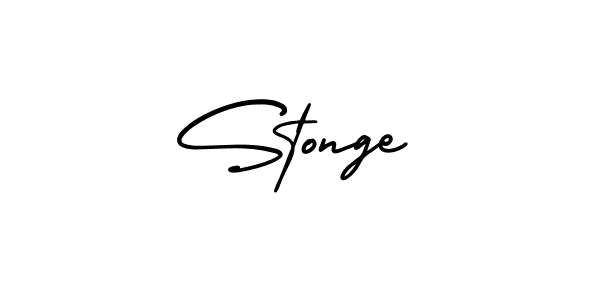 How to make Stonge name signature. Use AmerikaSignatureDemo-Regular style for creating short signs online. This is the latest handwritten sign. Stonge signature style 3 images and pictures png