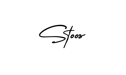 Make a beautiful signature design for name Stoos. With this signature (AmerikaSignatureDemo-Regular) style, you can create a handwritten signature for free. Stoos signature style 3 images and pictures png