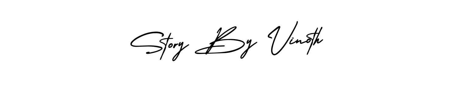 if you are searching for the best signature style for your name Story By Vinoth. so please give up your signature search. here we have designed multiple signature styles  using AmerikaSignatureDemo-Regular. Story By Vinoth signature style 3 images and pictures png