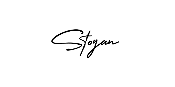 Design your own signature with our free online signature maker. With this signature software, you can create a handwritten (AmerikaSignatureDemo-Regular) signature for name Stoyan. Stoyan signature style 3 images and pictures png