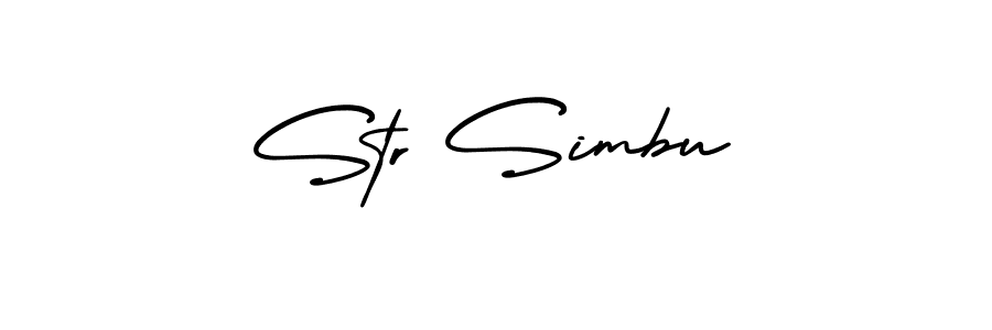 Create a beautiful signature design for name Str Simbu. With this signature (AmerikaSignatureDemo-Regular) fonts, you can make a handwritten signature for free. Str Simbu signature style 3 images and pictures png