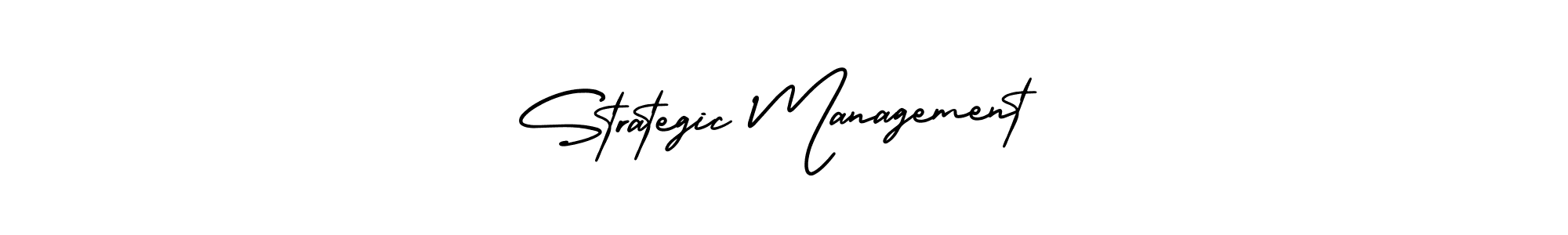Make a beautiful signature design for name Strategic Management. With this signature (AmerikaSignatureDemo-Regular) style, you can create a handwritten signature for free. Strategic Management signature style 3 images and pictures png