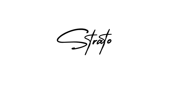 The best way (AmerikaSignatureDemo-Regular) to make a short signature is to pick only two or three words in your name. The name Strato include a total of six letters. For converting this name. Strato signature style 3 images and pictures png