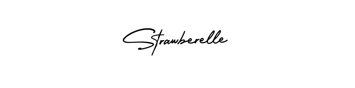 How to make Strawberelle name signature. Use AmerikaSignatureDemo-Regular style for creating short signs online. This is the latest handwritten sign. Strawberelle signature style 3 images and pictures png