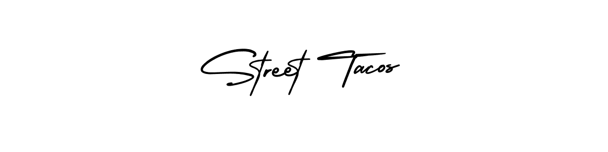 How to make Street Tacos name signature. Use AmerikaSignatureDemo-Regular style for creating short signs online. This is the latest handwritten sign. Street Tacos signature style 3 images and pictures png