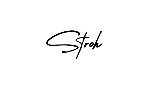 How to make Stroh signature? AmerikaSignatureDemo-Regular is a professional autograph style. Create handwritten signature for Stroh name. Stroh signature style 3 images and pictures png