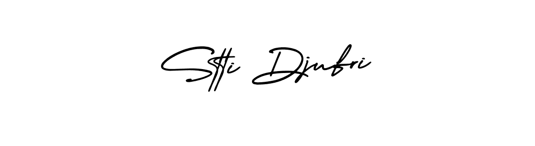 How to Draw Stti Djufri signature style? AmerikaSignatureDemo-Regular is a latest design signature styles for name Stti Djufri. Stti Djufri signature style 3 images and pictures png