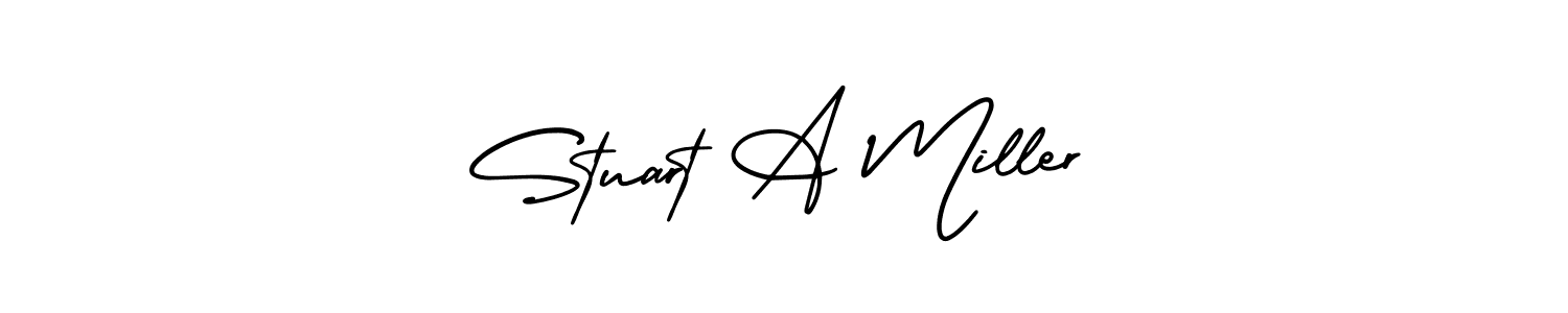 It looks lik you need a new signature style for name Stuart A Miller. Design unique handwritten (AmerikaSignatureDemo-Regular) signature with our free signature maker in just a few clicks. Stuart A Miller signature style 3 images and pictures png