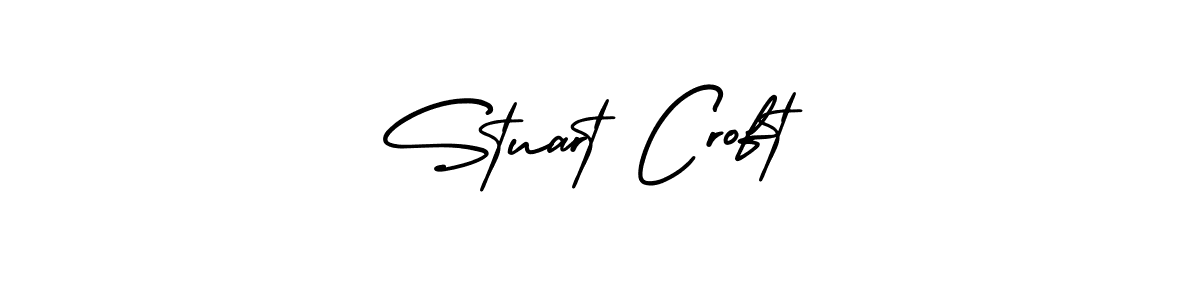 The best way (AmerikaSignatureDemo-Regular) to make a short signature is to pick only two or three words in your name. The name Stuart Croft include a total of six letters. For converting this name. Stuart Croft signature style 3 images and pictures png