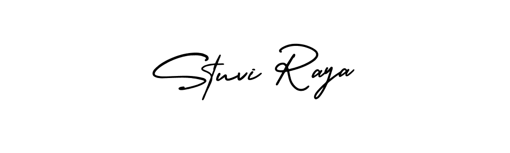 Create a beautiful signature design for name Stuvi Raya. With this signature (AmerikaSignatureDemo-Regular) fonts, you can make a handwritten signature for free. Stuvi Raya signature style 3 images and pictures png