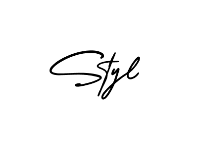 Create a beautiful signature design for name Styl. With this signature (AmerikaSignatureDemo-Regular) fonts, you can make a handwritten signature for free. Styl signature style 3 images and pictures png