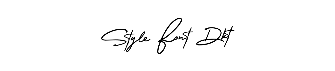 Design your own signature with our free online signature maker. With this signature software, you can create a handwritten (AmerikaSignatureDemo-Regular) signature for name Style Font Dkt. Style Font Dkt signature style 3 images and pictures png