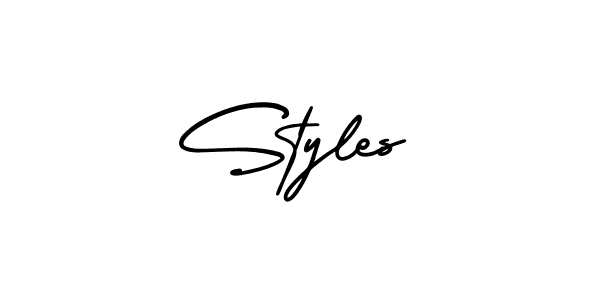 How to make Styles name signature. Use AmerikaSignatureDemo-Regular style for creating short signs online. This is the latest handwritten sign. Styles signature style 3 images and pictures png