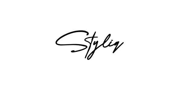 The best way (AmerikaSignatureDemo-Regular) to make a short signature is to pick only two or three words in your name. The name Styliq include a total of six letters. For converting this name. Styliq signature style 3 images and pictures png