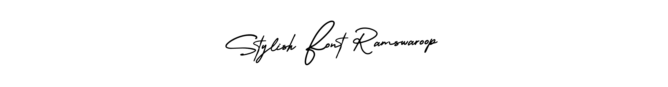 Make a beautiful signature design for name Stylish Font Ramswaroop. With this signature (AmerikaSignatureDemo-Regular) style, you can create a handwritten signature for free. Stylish Font Ramswaroop signature style 3 images and pictures png