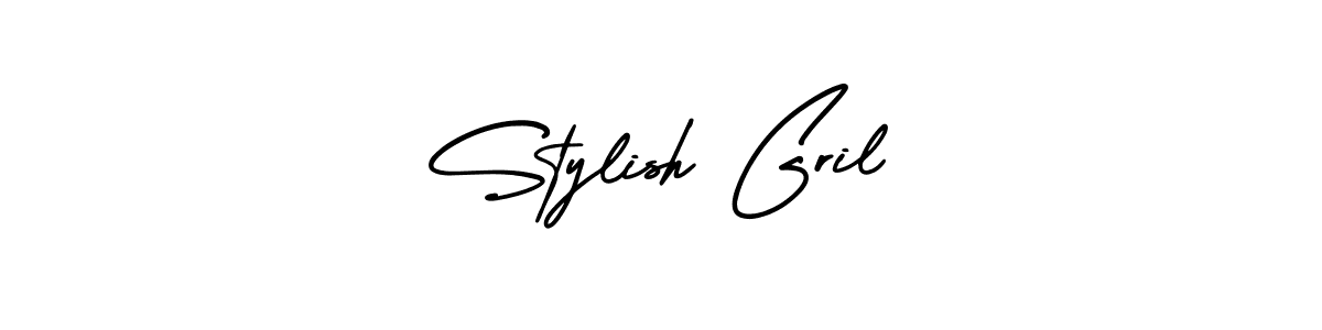 Stylish Gril stylish signature style. Best Handwritten Sign (AmerikaSignatureDemo-Regular) for my name. Handwritten Signature Collection Ideas for my name Stylish Gril. Stylish Gril signature style 3 images and pictures png