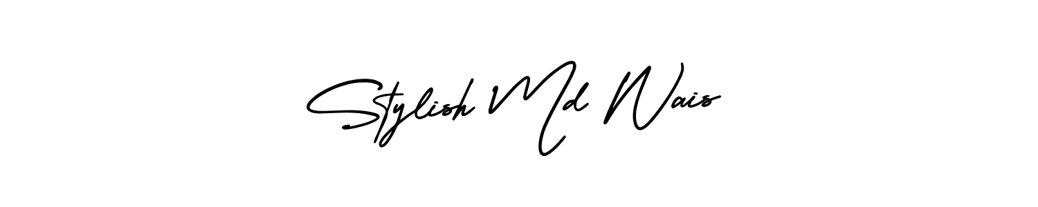 The best way (AmerikaSignatureDemo-Regular) to make a short signature is to pick only two or three words in your name. The name Stylish Md Wais include a total of six letters. For converting this name. Stylish Md Wais signature style 3 images and pictures png