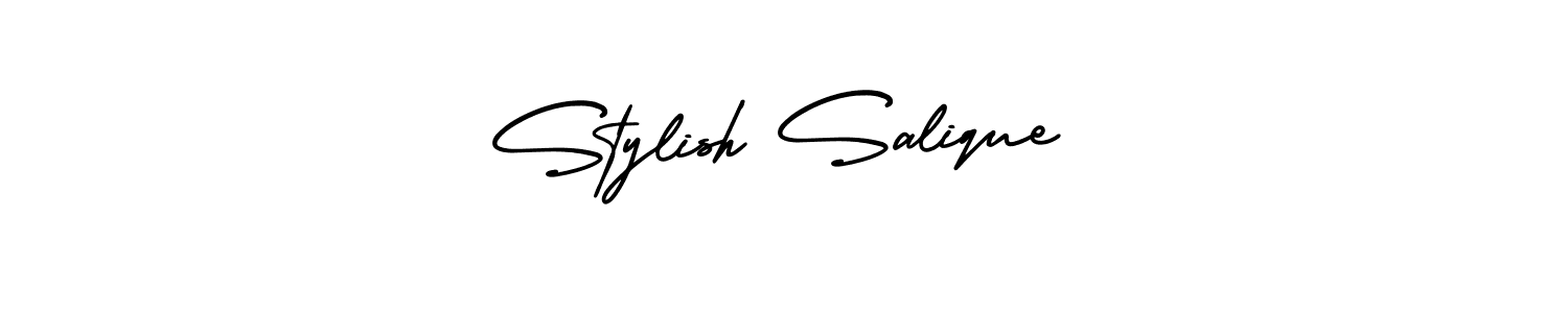 Design your own signature with our free online signature maker. With this signature software, you can create a handwritten (AmerikaSignatureDemo-Regular) signature for name Stylish Salique. Stylish Salique signature style 3 images and pictures png