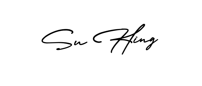 Su Hing stylish signature style. Best Handwritten Sign (AmerikaSignatureDemo-Regular) for my name. Handwritten Signature Collection Ideas for my name Su Hing. Su Hing signature style 3 images and pictures png