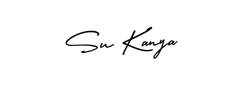 Su Kanya stylish signature style. Best Handwritten Sign (AmerikaSignatureDemo-Regular) for my name. Handwritten Signature Collection Ideas for my name Su Kanya. Su Kanya signature style 3 images and pictures png