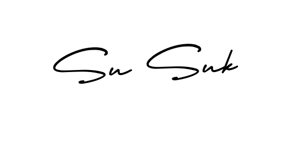 Make a beautiful signature design for name Su Suk. With this signature (AmerikaSignatureDemo-Regular) style, you can create a handwritten signature for free. Su Suk signature style 3 images and pictures png