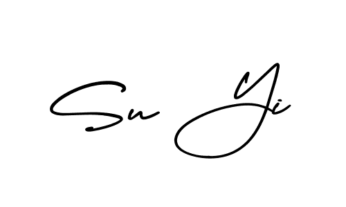 How to make Su Yi name signature. Use AmerikaSignatureDemo-Regular style for creating short signs online. This is the latest handwritten sign. Su Yi signature style 3 images and pictures png