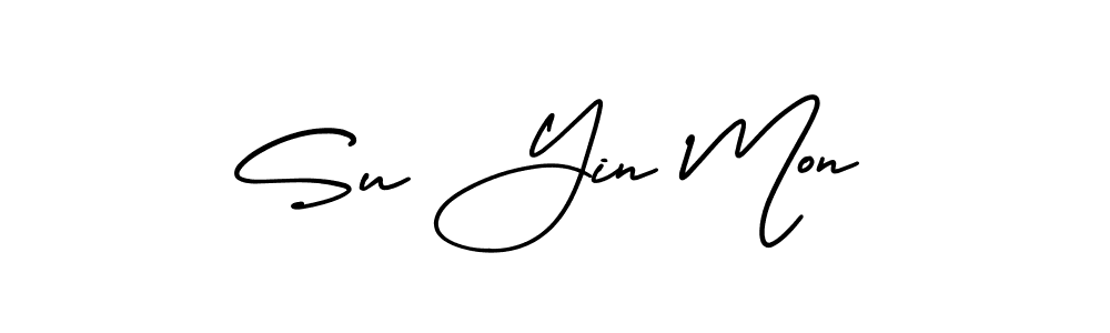 How to make Su Yin Mon signature? AmerikaSignatureDemo-Regular is a professional autograph style. Create handwritten signature for Su Yin Mon name. Su Yin Mon signature style 3 images and pictures png