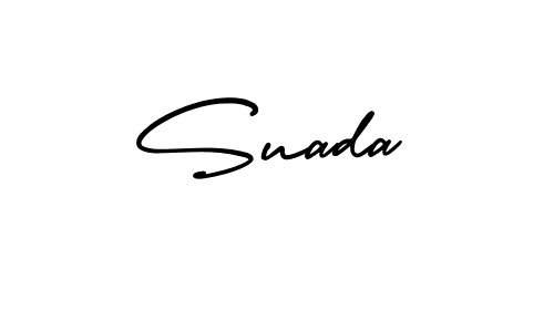 Create a beautiful signature design for name Suada. With this signature (AmerikaSignatureDemo-Regular) fonts, you can make a handwritten signature for free. Suada signature style 3 images and pictures png