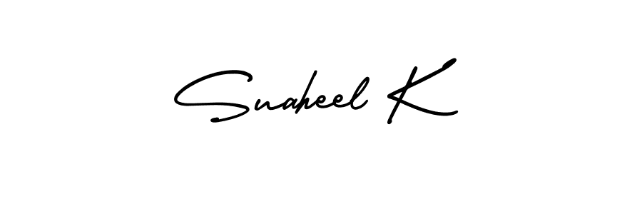 This is the best signature style for the Suaheel K name. Also you like these signature font (AmerikaSignatureDemo-Regular). Mix name signature. Suaheel K signature style 3 images and pictures png