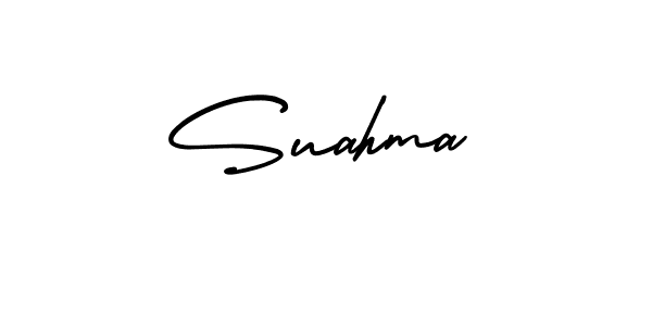 Suahma stylish signature style. Best Handwritten Sign (AmerikaSignatureDemo-Regular) for my name. Handwritten Signature Collection Ideas for my name Suahma. Suahma signature style 3 images and pictures png