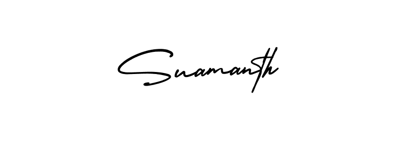 Make a beautiful signature design for name Suamanth. With this signature (AmerikaSignatureDemo-Regular) style, you can create a handwritten signature for free. Suamanth signature style 3 images and pictures png