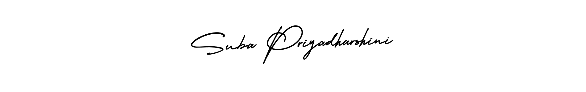 It looks lik you need a new signature style for name Suba Priyadharshini. Design unique handwritten (AmerikaSignatureDemo-Regular) signature with our free signature maker in just a few clicks. Suba Priyadharshini signature style 3 images and pictures png