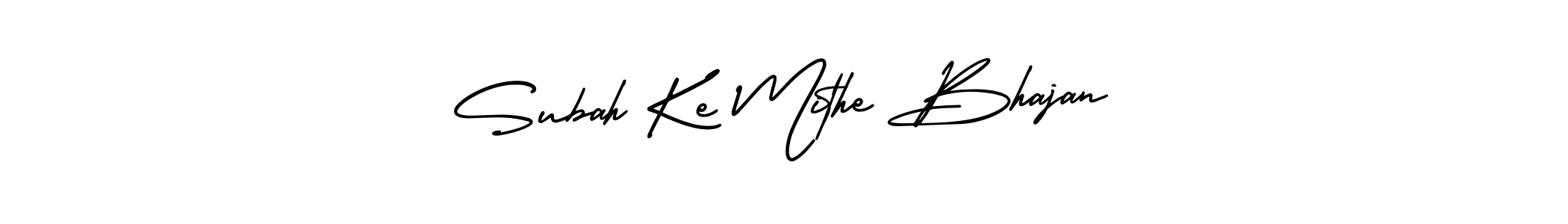 How to make Subah Ke Mithe Bhajan signature? AmerikaSignatureDemo-Regular is a professional autograph style. Create handwritten signature for Subah Ke Mithe Bhajan name. Subah Ke Mithe Bhajan signature style 3 images and pictures png